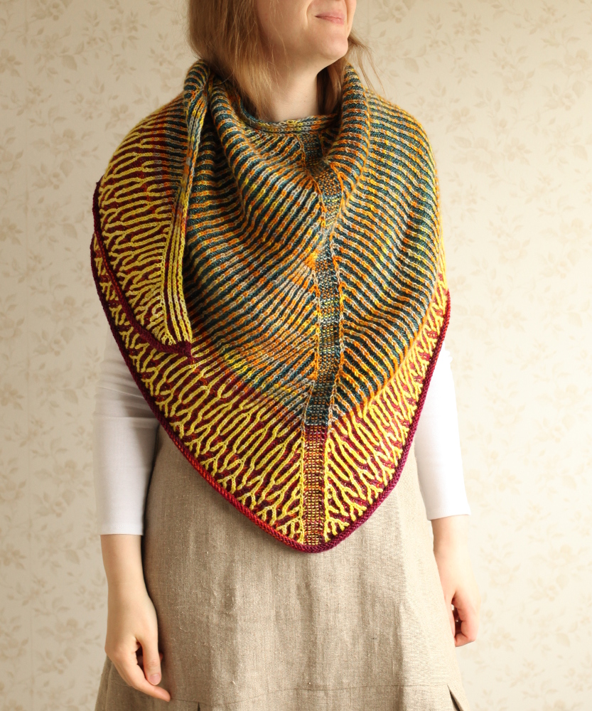 Wrapped in Honka shawl